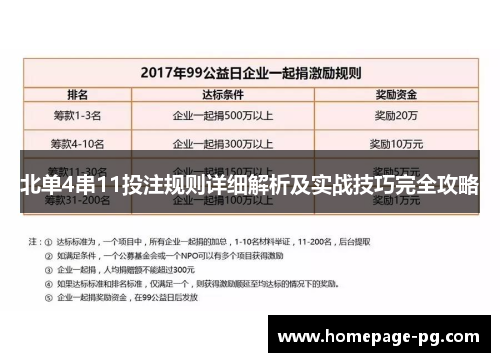 北单4串11投注规则详细解析及实战技巧完全攻略