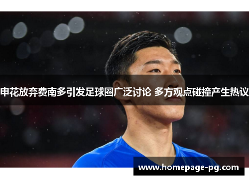 申花放弃费南多引发足球圈广泛讨论 多方观点碰撞产生热议