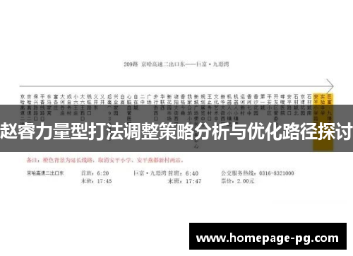 赵睿力量型打法调整策略分析与优化路径探讨